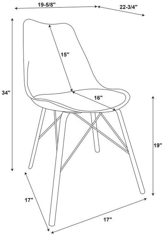 Linon Remy Gold/White Flokati Chair-2