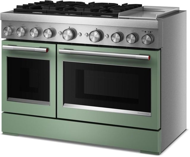 KitchenAid® 48" Cardamom Pro Style Duel Fuel Range with Griddle-2