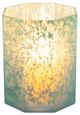 A & B Home Aqua Blue Frosted Mercury Glass Octagonal Candle Holder-2