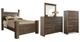 Signature Design by Ashley® Juararo 4-Piece Dark Brown Queen Poster Bed Set-0