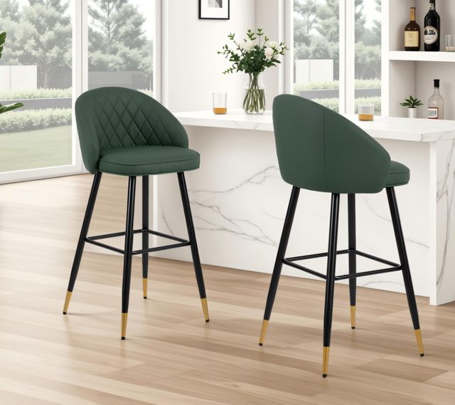New Classic® Home Furnishings Oliver Black/Green Bar Stool-1
