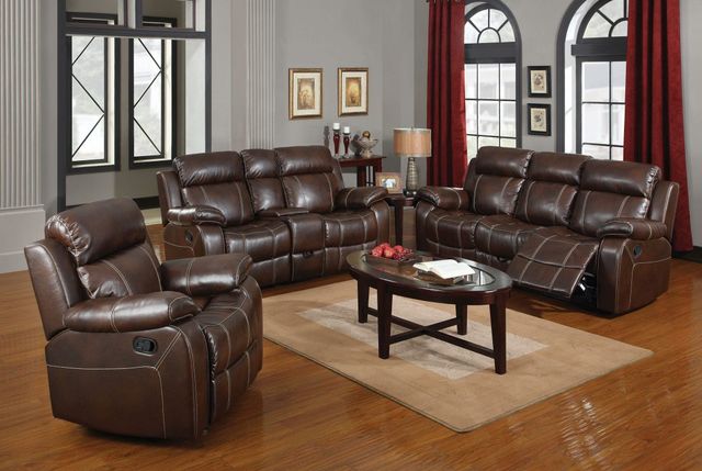Coaster® Myleene 3-Piece Chestnut Reclining Living Room Set-1