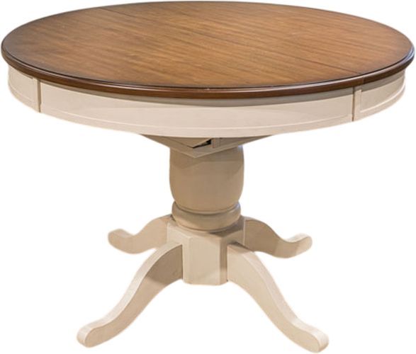 Signature Design by Ashley® Wirloni Brown Top Dining Table with Antique White Base-0