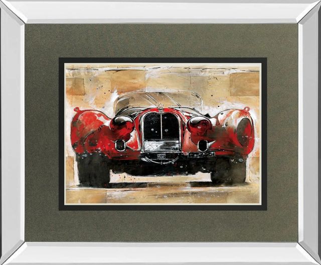 Classy Art Vintage Red By Wiley, M.G. Mirror Framed Wall Art-1