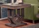 Handstone Customizable Contempo Slate Grey Pedestal End Table-0