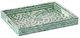 A & B Home Green/White Large Capiz Tray-0