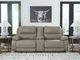 Signature Design by Ashley® Narwhal Place 3-Piece Pebble Power Reclining Small Spaced Sectional with Storage Console-1