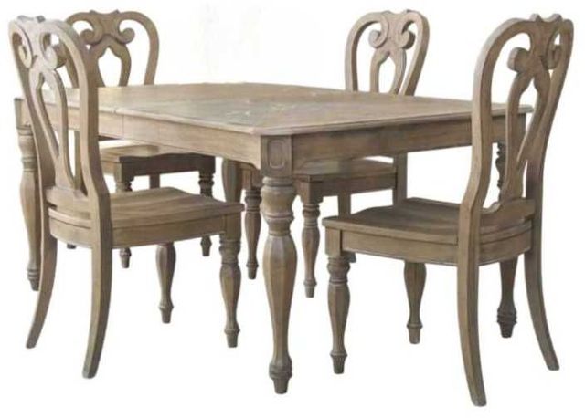 Liberty Furniture Magnolia Manor 5-Piece Weathered Bisque Optional Rectangular Dining Set-0