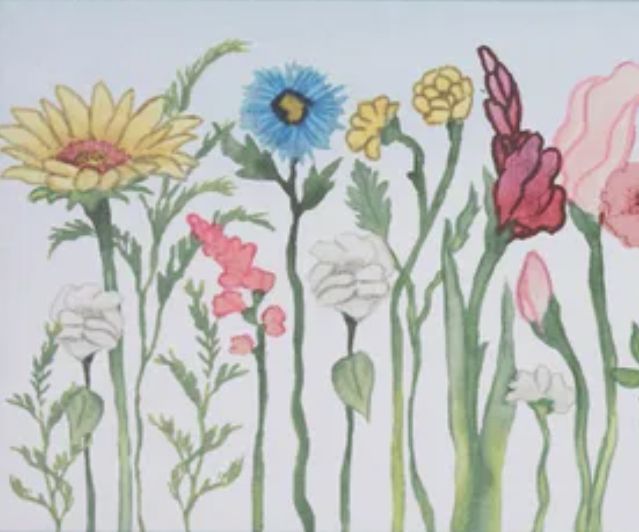 Stylecraft Swaying Blooms I Multi-Colored Wall Art-1