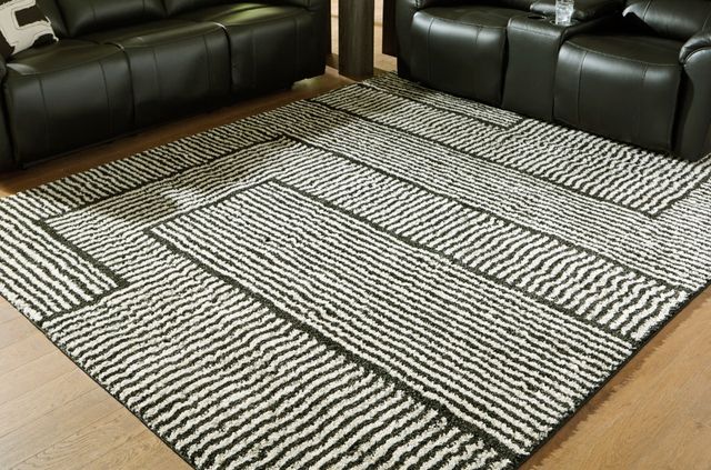 Signature Design by Ashley® Kurtmen Black/Ivory 5'x7' Area Rug-3