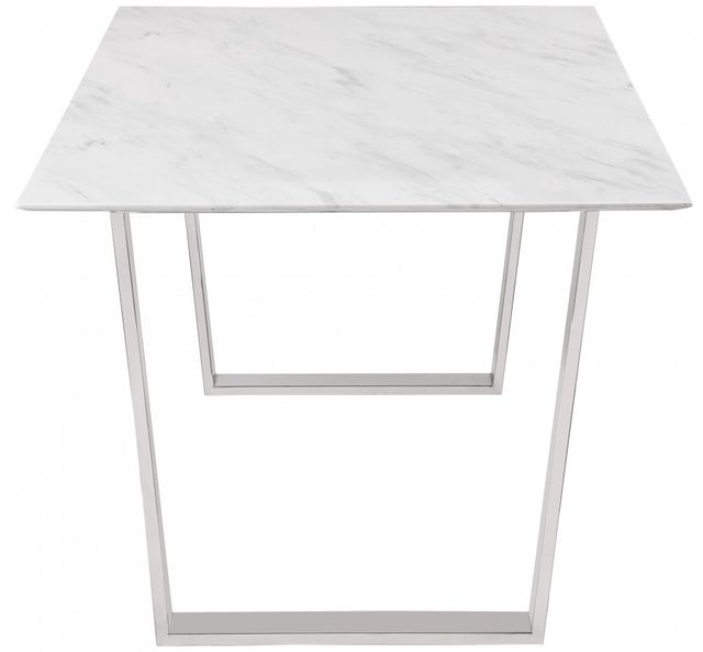 Meridian Furniture Carlton White Dining Table with Chrome Base-2