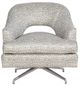 Fairfield® Customizable Jamie Memory Swivel Chair with Nickel Legs-1