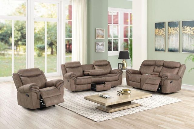 New Classic® Home Furnishings Harley Light Brown Sofa and Loveseat Set-0