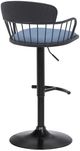 Armen Living Nash Black/Blue Adjustable Bar Stool-2