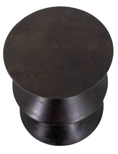 YHD Nali Black Round End Table-3