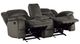 Homelegance® Laurelton Chocolate Double Manual Glider Reclining Loveseat with Center Console-4