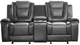 Homelegance® Briscoe Dark Gray/Light Gray Manual Double Reclining Glider Loveseat with Center Console-2