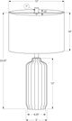 Monarch Specialties Inc. Green Ceramic Table Lamp with Ivory Shade-1