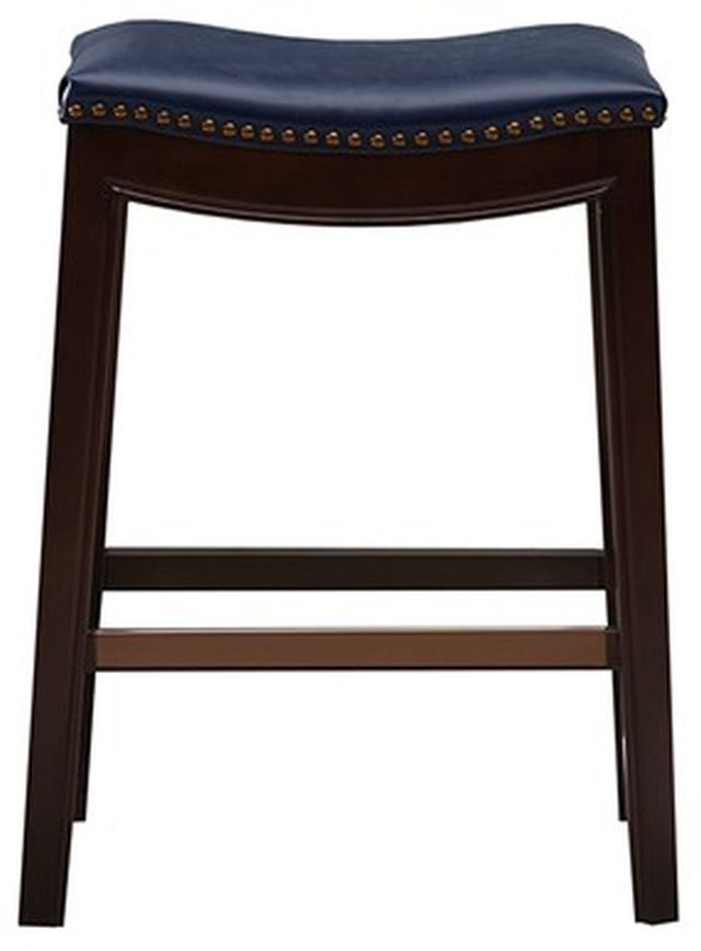Olliix by Madison Park Navy Belfast Saddle Counter Stool-2