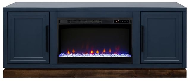 Legends Home Nora Blue Denim/Whiskey Fireplace TV Console-3