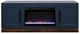 Legends Home Nora Blue Denim/Whiskey Fireplace TV Console-3