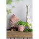A & B Home 3-Piece Pink/White Floral Garden Planter Set-5