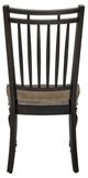 Liberty Furniture Magnolia Manor Antique Black/Weathered Bark Spindle Back Dining Side Chair-4