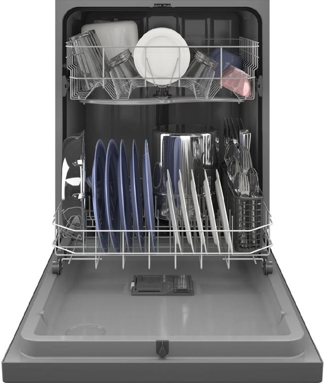 GE® 24" Stainless Steel Front Control Built-In Dishwasher-3