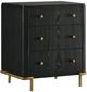 Coaster® Arini Black 3-Drawer Nightstand Bedside Table with USB Outlet-0