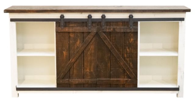 American Wholesale Furniture Brown/Rodeo White 70" TV Console-1