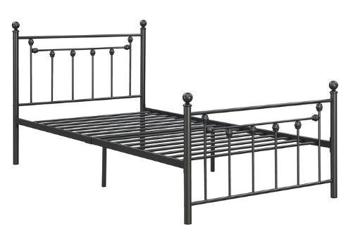 Milton Greens Stars Black Twin Victorian Style Metal Platform Bed-3