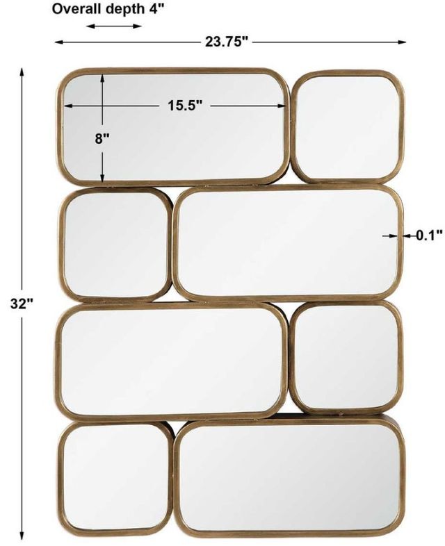 Uttermost® Canute Antiqued Gold Mirror-3