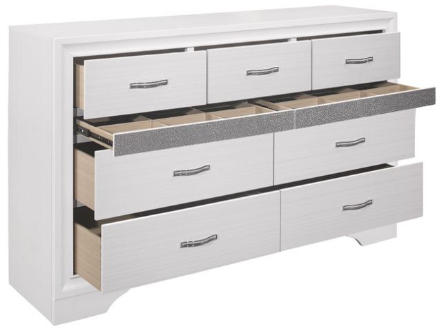 Homelegance® Luster Silver Glitter/White Dresser-3