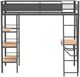 Coaster® Campus Matte Black Youth Twin Loft Bed-1