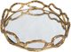 Uttermost® Cable Gold Leaf Chain Mirrored Tray-3
