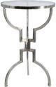 A & B Home Glass Top Side Table with Nickel Base-0