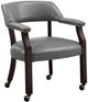 Steve Silver Co. Tournament 6-Piece Gray/Medium Cherry Dining Game Table Set-3