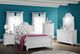 Elements International Alana 4-Piece White Youth Full Platform Bedroom Set-1