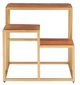 Powell® Cyndi Natural 3-Tiered Plant Stand Side Table with Gold Base-3