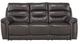 Mazin Furniture Lance Brown Power Double Reclining Sofa-1