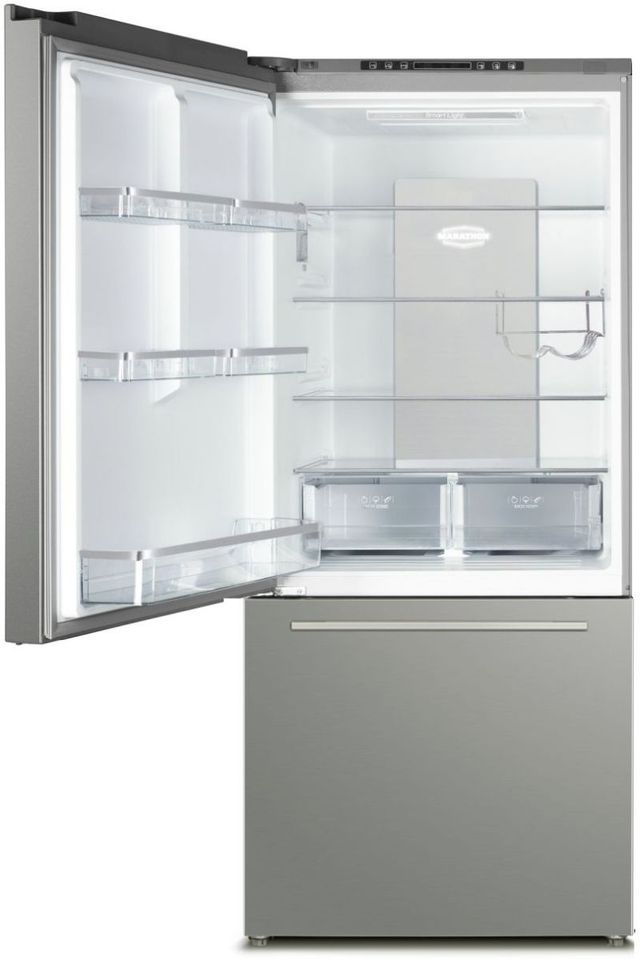 Marathon® 30" 17.9 Cu. Ft. Stainless Steel Counter Depth Bottom Freezer Refrigerator-1