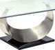 Furniture of America® Orla II Glass Top Coffee Table with Satin Plated Base -3