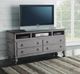Flexsteel® Plymouth Medium Brown Entertainment Base with Distressed Graywash Base-1