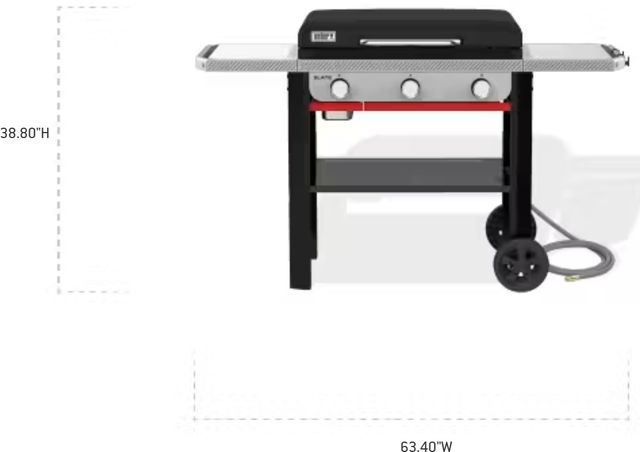 Weber® Slate® 28" Black Rust-Resistant Natural Gas Outdoor Griddle-1