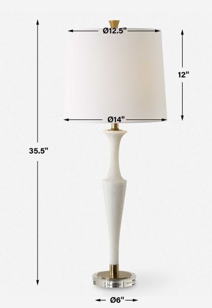 Uttermost® Colette White Stone Table Lamp-2