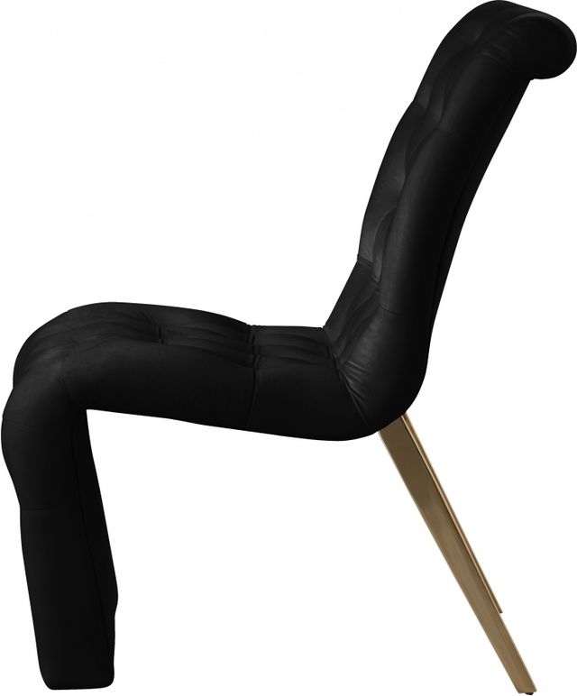 Meridian Furniture Curve Black Velvet Dining Chair-3