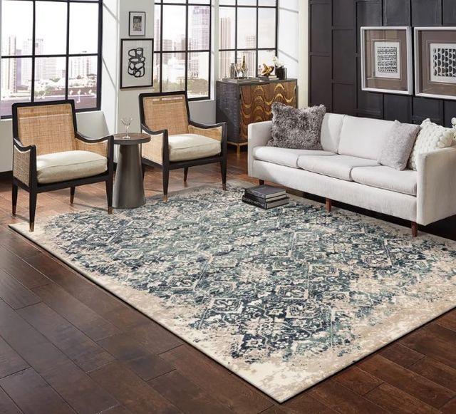 KAS Rugs Heritage Blue/Ivory Anna 5'x8' Area Rug-4