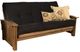 Kodiak Furniture Washington Suede Black/Rustic Walnut Full Futon with Mattress-0