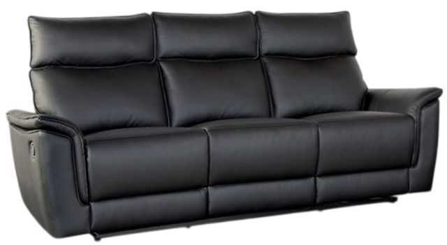Furniture of America® Bienne Black Manual Reclining Sofa-0