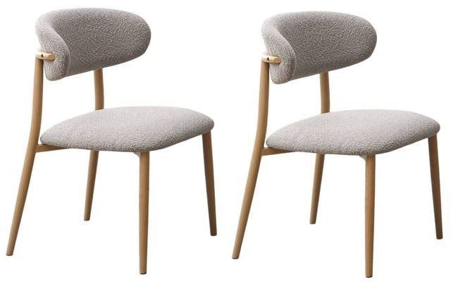 ACME Furniture Kacey 2-Piece Gray/Natural Dining Side Chair Set-0